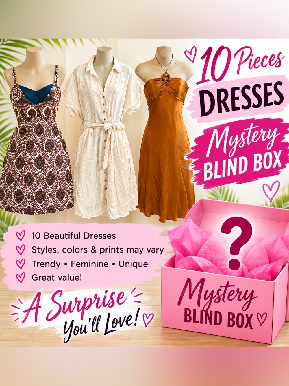10 women dresses 👗 blind mystery box 📦  👗
